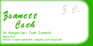 zsanett cseh business card